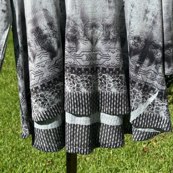 ONE WORLD boho ombre tribal knit top size XL artsy lagenlook global artisan - Picture 2 of 4